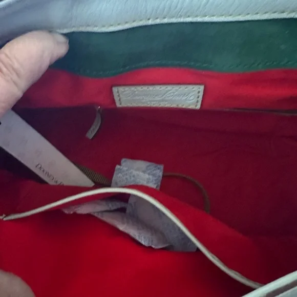 Dooney & Bourke NEW White Leather Satchel With Whip Stitching $498 MSRP NWT - Picture 10 of 16